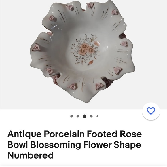 Vintage *rose* small dish - Picture 6 of 7